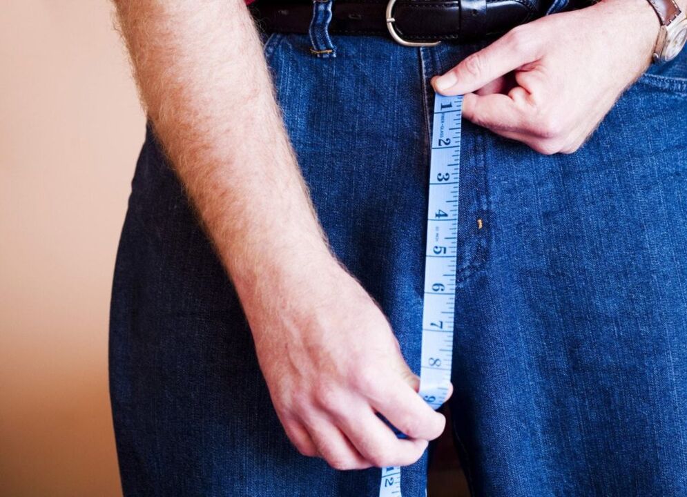 измерване на дебелината на пениса преди уголемяване